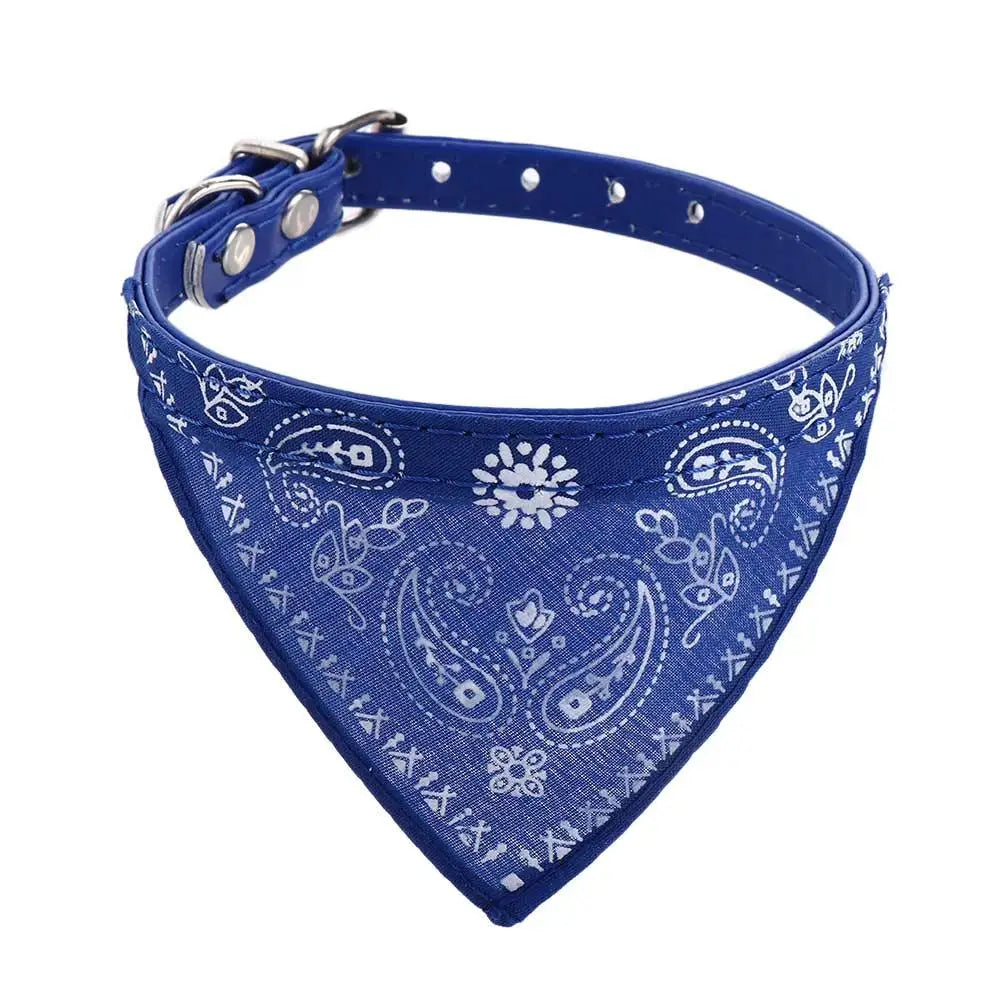Écharpe de cou réglable en cuir pour animal de compagnie, collier bandana, accessoires pour chiot et chat