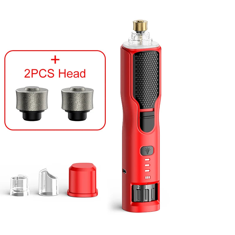 ROJECO – broyeur à ongles électrique pour animaux de compagnie, Rechargeable, toilettage des pattes de chien, coupe-ongles, lumière LED, 7 vitesses réglables, griffe de chat