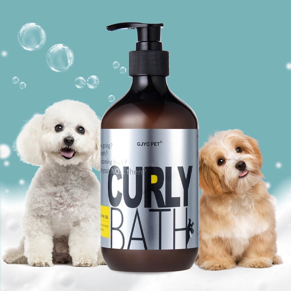 Shampooing Liquide pour Caniches à Poils Bouclés – Formule Volumisante et Démêlante, Sans Larmes, Désodorisant, Bain Doux pour Teddy et Bichon