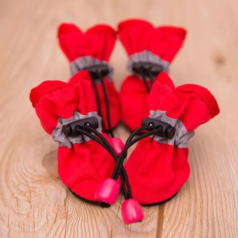 Chaussures de randonnée imperméables pour petits chiens, pantoufles moyennes pour chiots, bottes pour petits chiens XGX01, 4 pièces