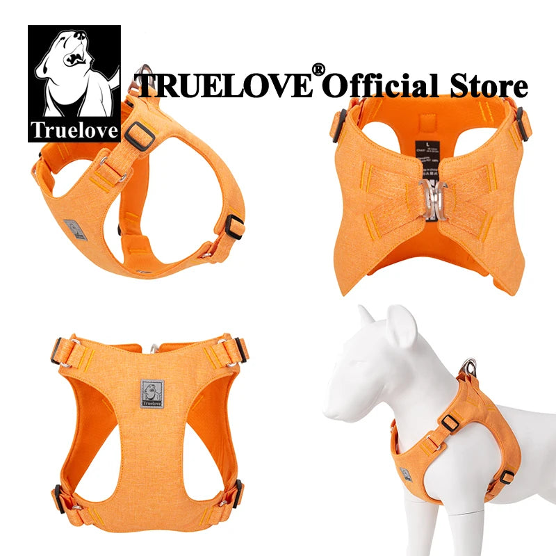 Truelove – harnais pour animaux de compagnie recyclée, haute qualité, réglable, matériau recyclé écologique, sans traction, respirant, doux et réfléchissant, TLH3012