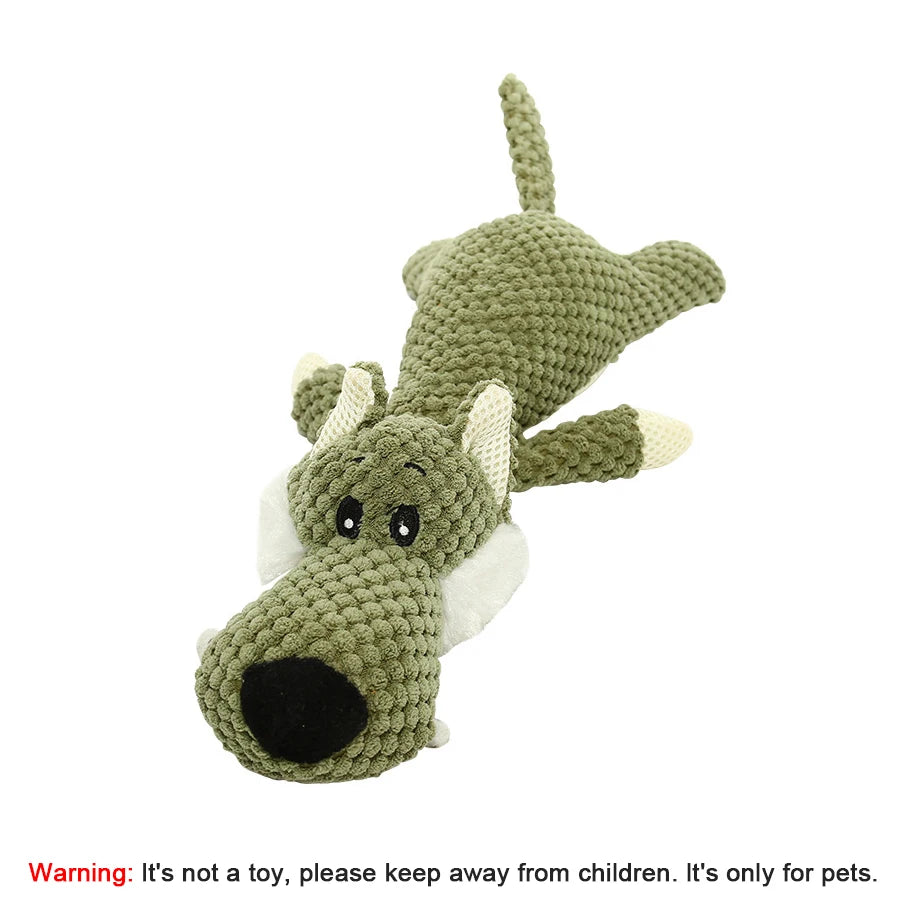 1/3 pièces grand chien jouet résistant aux morsures son en peluche Lion loup éléphant dessin animé jouet pour animaux de compagnie jouet pour chien grinçant pour chiens de petite et moyenne taille