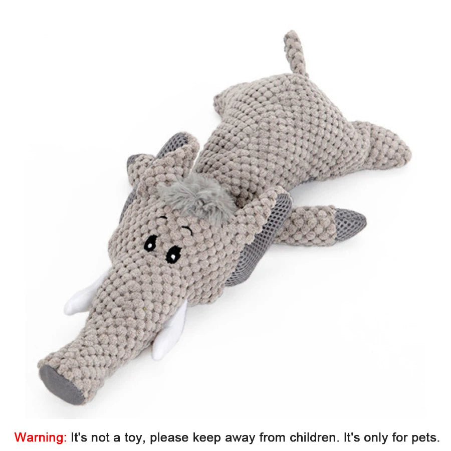 1/3 pièces grand chien jouet résistant aux morsures son en peluche Lion loup éléphant dessin animé jouet pour animaux de compagnie jouet pour chien grinçant pour chiens de petite et moyenne taille