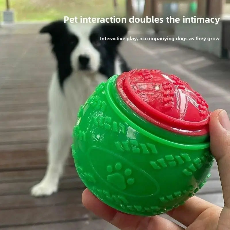 Jouet à mâcher pour chien, balle en silicone résistante aux morsures, jouet pour chiot, balle qui couine, nettoyage des dents, entraînement pour chien, fournitures pour chiens