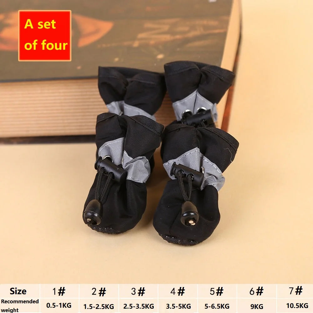 Chaussures de randonnée imperméables pour petits chiens, pantoufles moyennes pour chiots, bottes pour petits chiens XGX01, 4 pièces