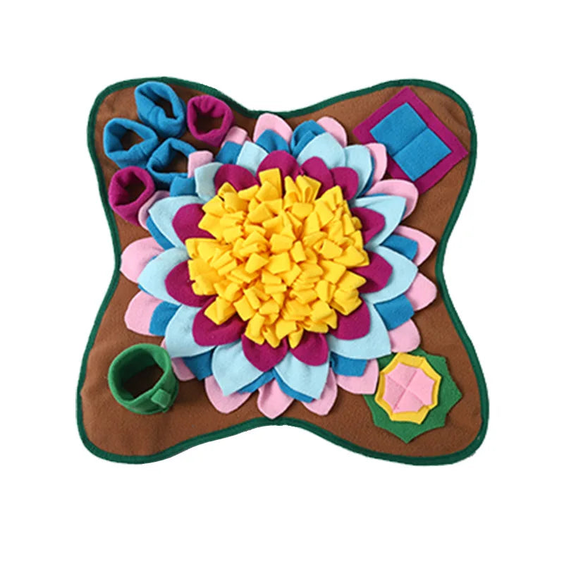 Bon tapis à reniflage pour animaux de compagnie pour chiens, puzzle d'alimentation interactif pour l'ennui, encourage les compétences de recherche de nourriture naturelle