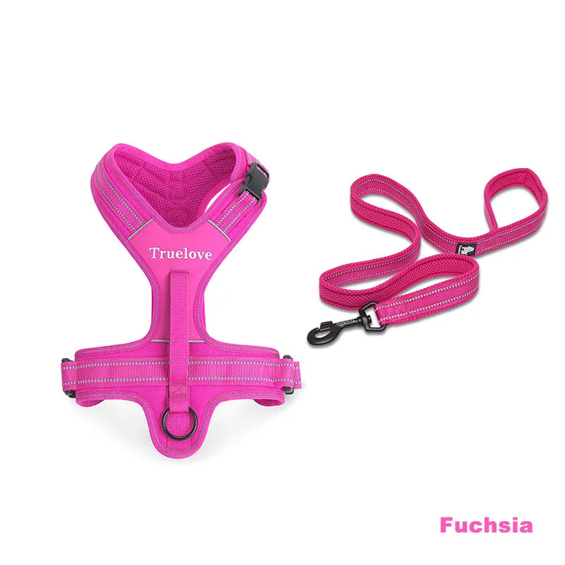 True Love Pet Ensemble harnais et laisse réglables sans traction pour chiens de taille moyenne et grande TLL5551 TLL2112