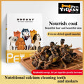 Friandises lyophilisées pour chats et chiens : viande de caille pour chatons et caille lyophilisée pour chiens