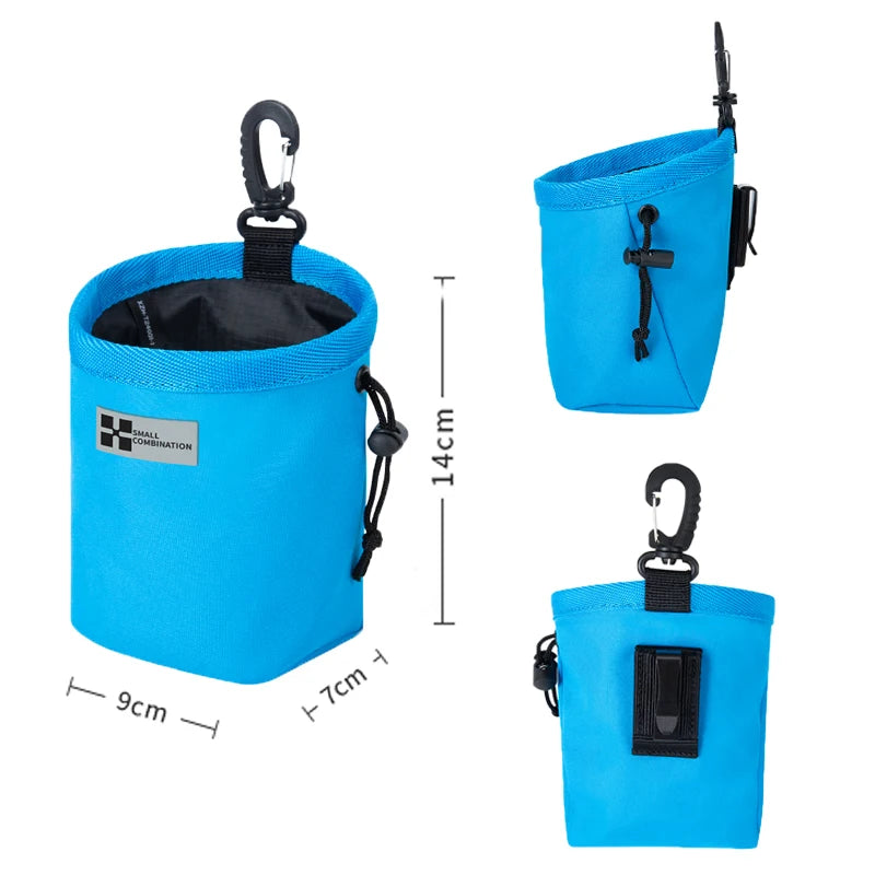 Petite sacoche portable pour friandises d'entraînement pour chien, sacoche pour friandises pour chiot à accrocher au laisse, sacoche de récompenses pour animaux de compagnie pour l'extérieur, sacoche de taille XZH-T24001-