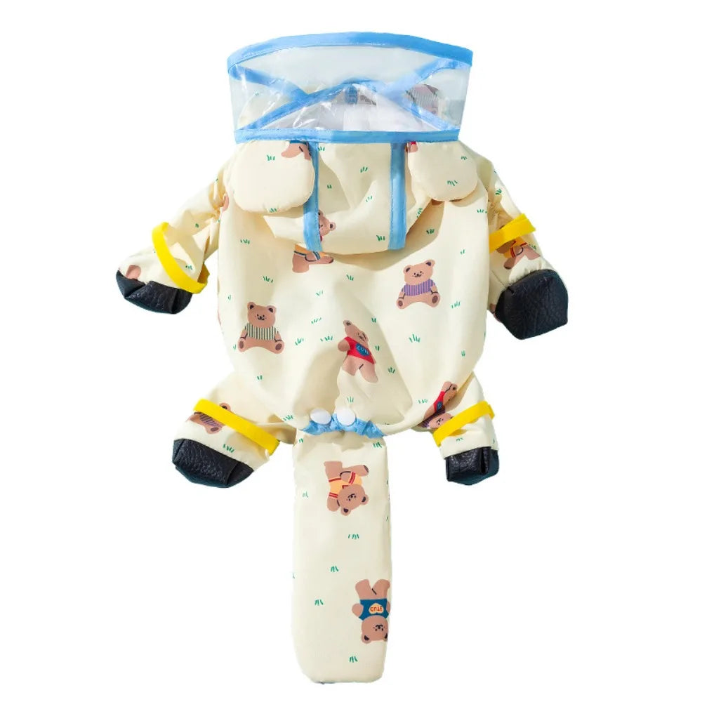 Manteau pluie chien avec capuche ajustable
