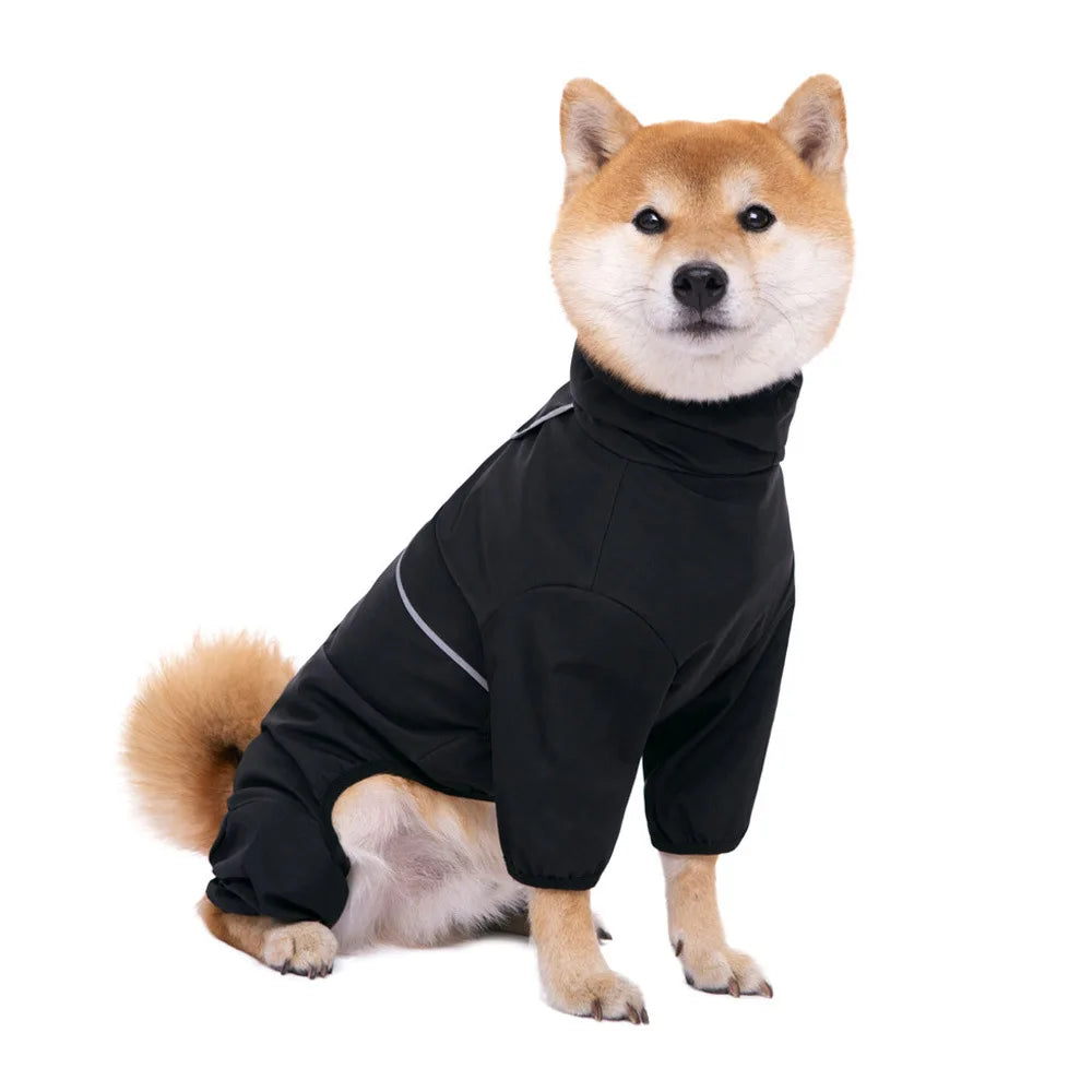 Manteau imperméable pour chien moyen et grand Labrador Golden Retriever Shiba Lnu quatre pieds vêtements imperméables pour chien manteau Anti tempête imperméable pour animaux de compagnie