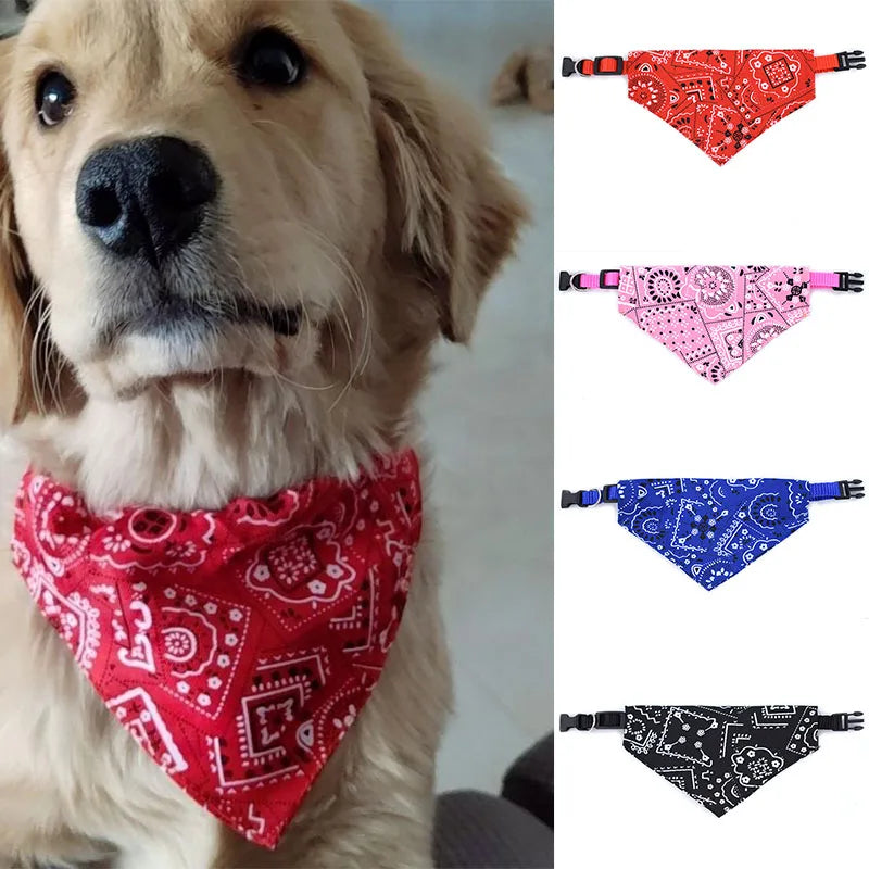 Décor de cou pour chien et chat, Bandage triangulaire réglable pour animaux de compagnie, écharpe lavable, col Bandana, bavoirs, robe de fête d'anniversaire pour chat, GWFD02