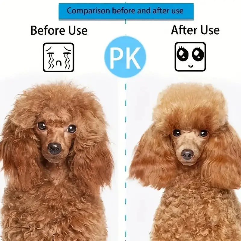 Brosse de toilettage pour animaux de compagnie facile à nettoyer, élimination des poils en un clic avec bouton autonettoyant – Spécialement conçue pour chats et chiens, disponible toute l'année