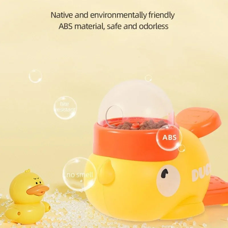 Mangeoire interactive puzzle en forme de canard
