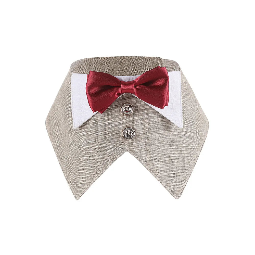 Bandana de costume de smoking pour chien Sucado, collier nœud papillon pour chien pour mariage et anniversaire, collier bandana de smoking pour animaux de compagnie de petite, moyenne et grande taille