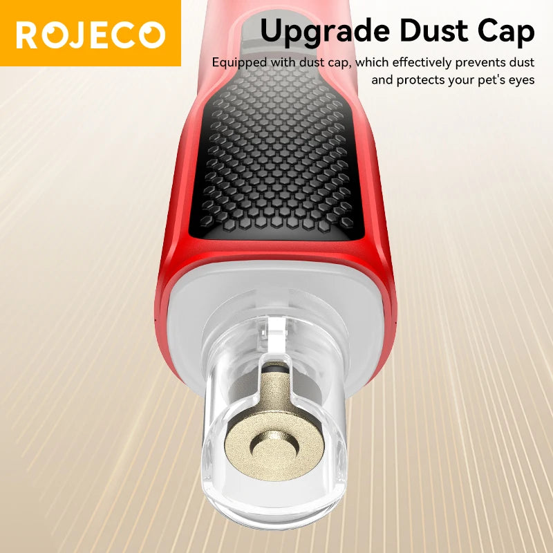 ROJECO – broyeur à ongles électrique pour animaux de compagnie, Rechargeable, toilettage des pattes de chien, coupe-ongles, lumière LED, 7 vitesses réglables, griffe de chat