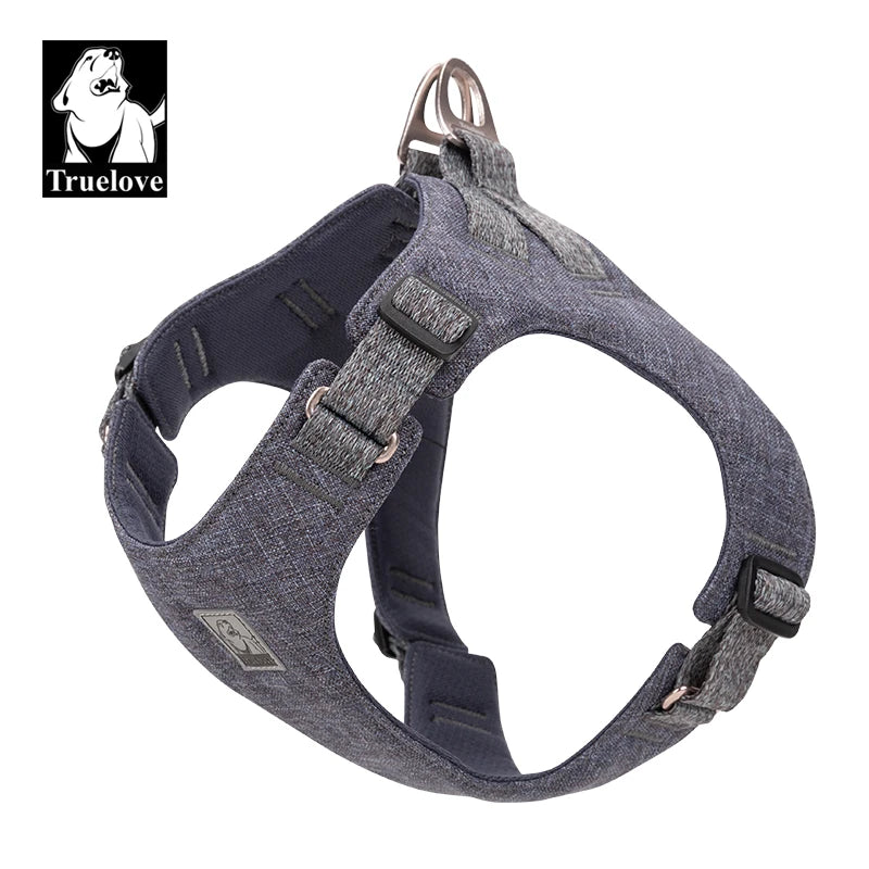Truelove – harnais pour animaux de compagnie recyclée, haute qualité, réglable, matériau recyclé écologique, sans traction, respirant, doux et réfléchissant, TLH3012