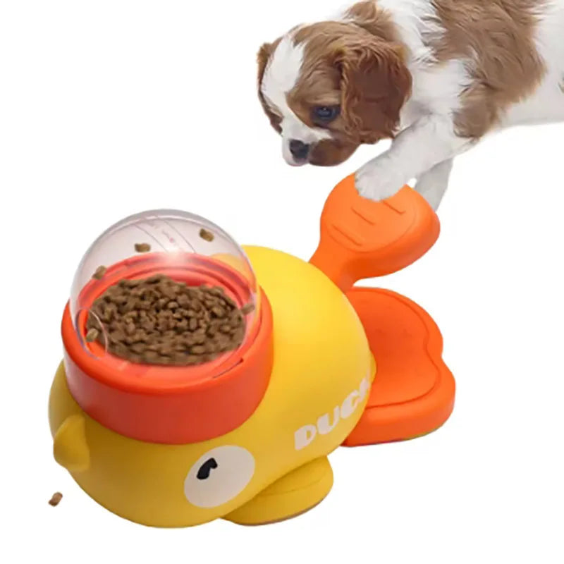 Mangeoire interactive puzzle en forme de canard