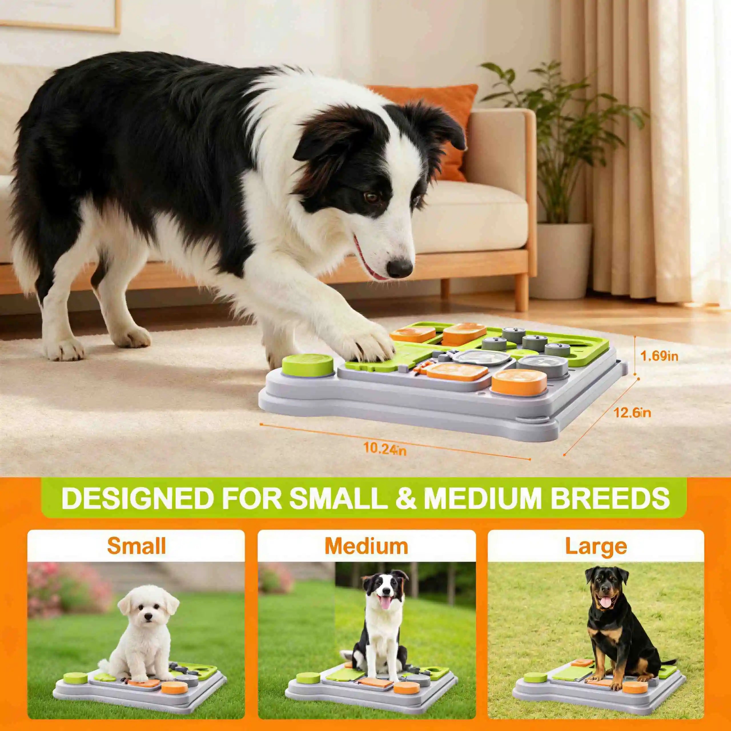 Jouet de puzzle pour chien et distributeur de friandises - Jouet de distribution de friandises pour l'entraînement du QI, Nouveauté, Idéal pour les chiens de petite/moyenne taille