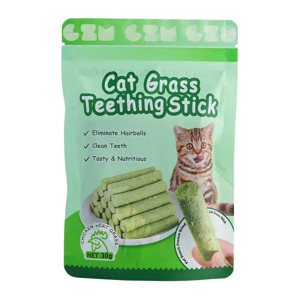 Bâton de meulage des dents pour chat, snacks pour animaux de compagnie, élimination des boules de poils, molaires, prêt à manger, bébé, livres, 6 pièces