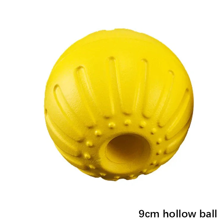 Boule d'Entraînement pour Chien, Jouet Interactif pour Animal de Compagnie, Anneau Côtelé, Degré de Morsure, Broyage des Dents, Corde à Enfiler, Balle Flottante