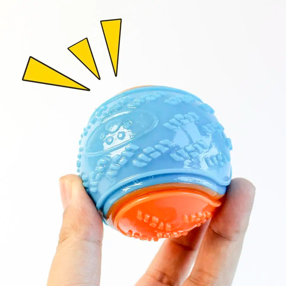 Jouet à mâcher pour chien, balle en silicone résistante aux morsures, jouet pour chiot, balle qui couine, nettoyage des dents, entraînement pour chien, fournitures pour chiens