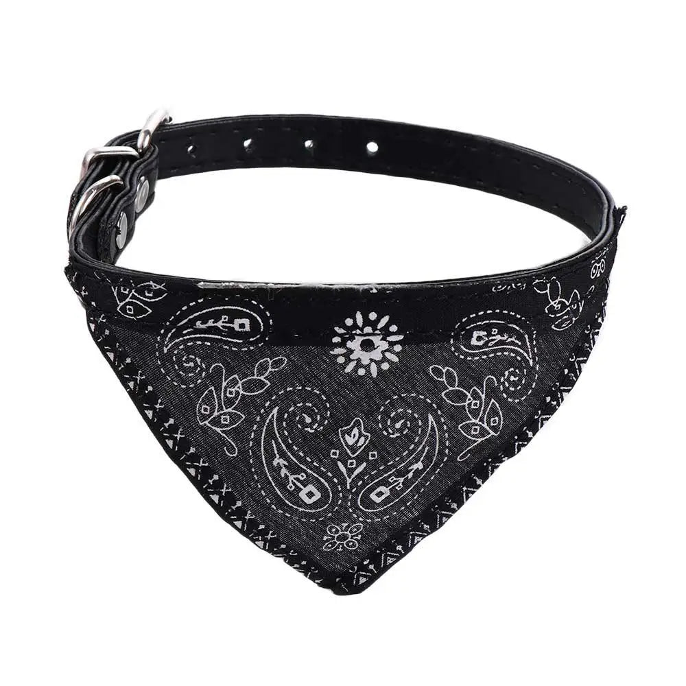 Écharpe de cou réglable en cuir pour animal de compagnie, collier bandana, accessoires pour chiot et chat