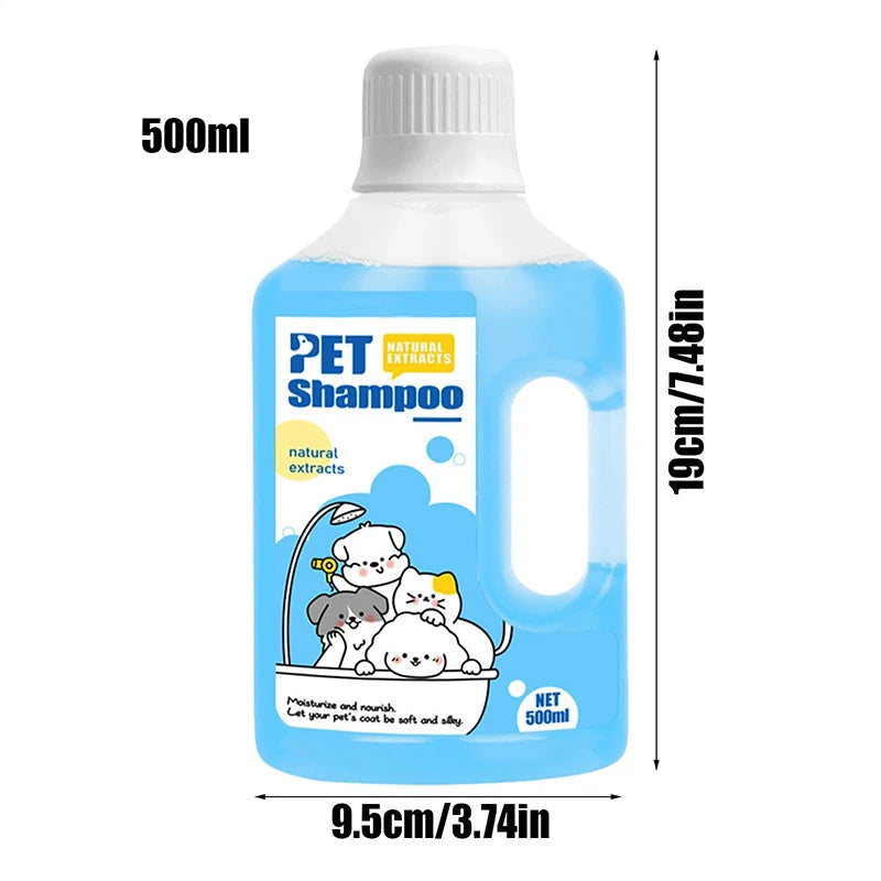 Shampoing de bain pour animaux de compagnie, 500ml, pour chats et chiens, soins et nettoyage, désodorisant doux et lisse, Anti-démangeaison, parfum longue durée