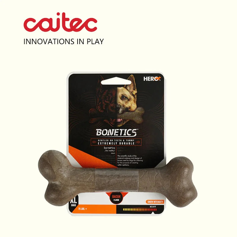 Jouets pour chiens Caitec, jouets à mâcher en os, durables, résistants aux morsures, idéaux pour le lancer et la chasser, adaptés aux chiens de petite à grande taille