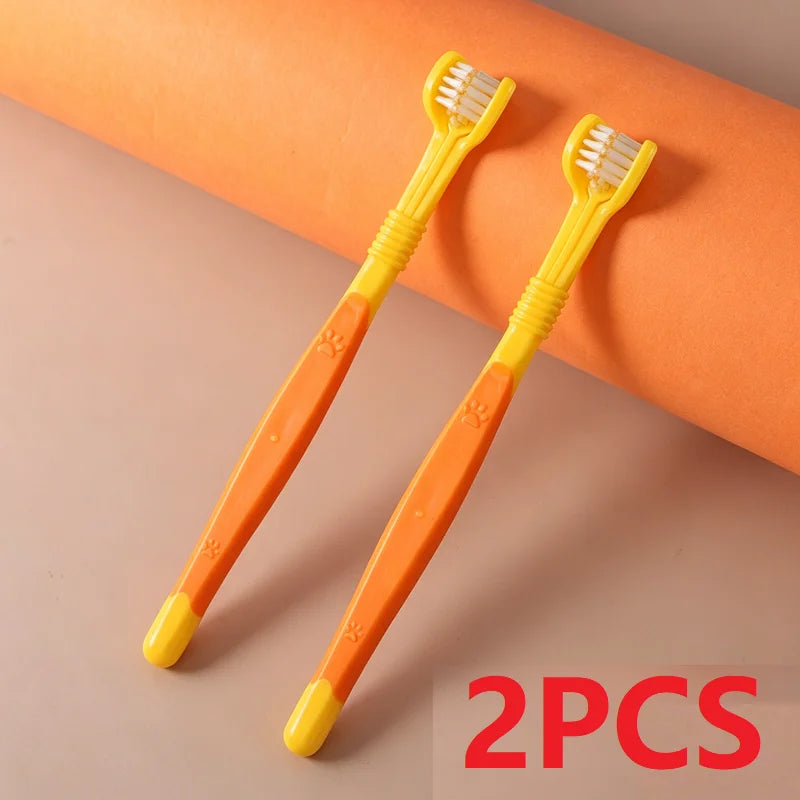 Brosse 3 faces anti-tartre chien & chat