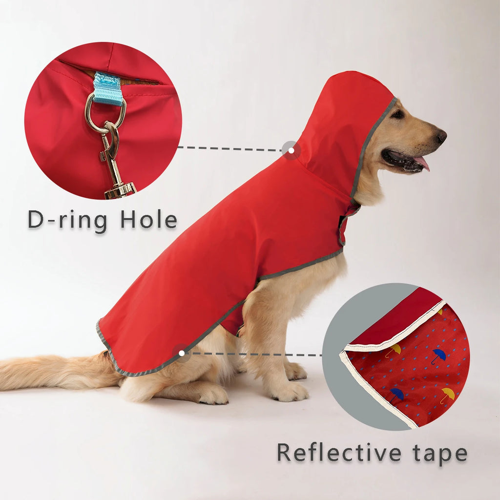 Gardez votre chiot sec et élégant : imperméable jaune double couche avec vêtements bidirectionnels!