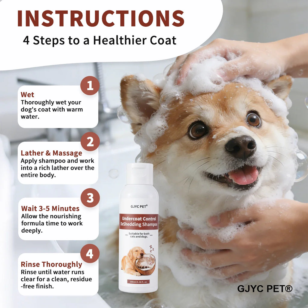 Shampoo anti-chute pour chiens et chats - Huile de noix de coco et d'argan, kératine, renforce le pelage, réduit la chute, panthénol hydrate, tout est sûr