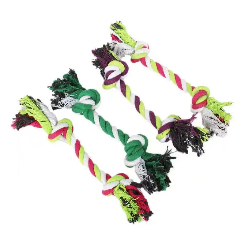 1 pièce Jouet pour chien en corde de coton tressée, forme carotte, balle et haltère, pour chiot, pour le nettoyage des dents, durable et résistant aux morsures, fournitures pour animaux de compagnie