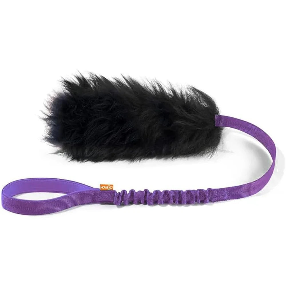 Jouet interactif en corde pour chien, chasseur élastique avec boule en caoutchouc, jouet de remorqueur pour animaux de compagnie, peau de mouton pour chiens de taille moyenne et grande, exercice en plein air