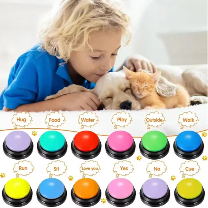 Jouets amusants pour chiens, jouets enregistrables pour animaux de compagnie, démarreur parlant, boutons parlants, fournitures portables et mignonnes pour animaux de compagnie