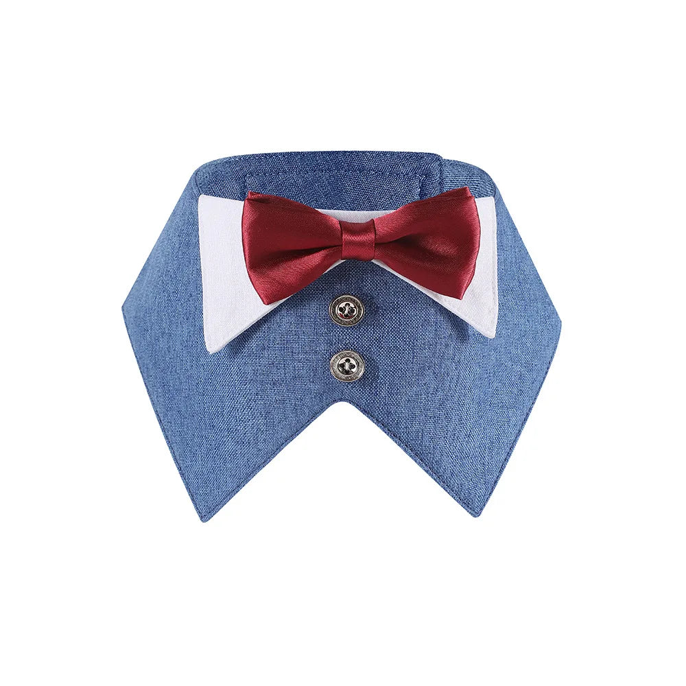 Bandana de costume de smoking pour chien Sucado, collier nœud papillon pour chien pour mariage et anniversaire, collier bandana de smoking pour animaux de compagnie de petite, moyenne et grande taille