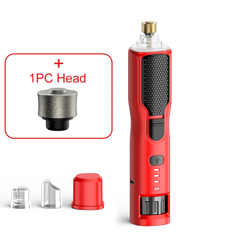ROJECO – broyeur à ongles électrique pour animaux de compagnie, Rechargeable, toilettage des pattes de chien, coupe-ongles, lumière LED, 7 vitesses réglables, griffe de chat