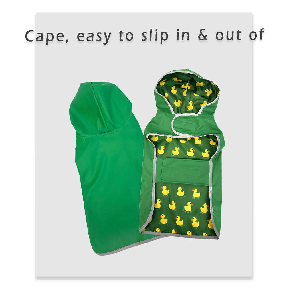 Gardez votre chiot sec et élégant : imperméable jaune double couche avec vêtements bidirectionnels!