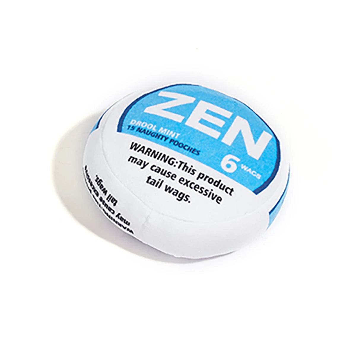 Jouet parodie pour chien Zen Pupper Deckies - Jouet drôle en peluche grinçant et froissé pour chien - Drool Mint