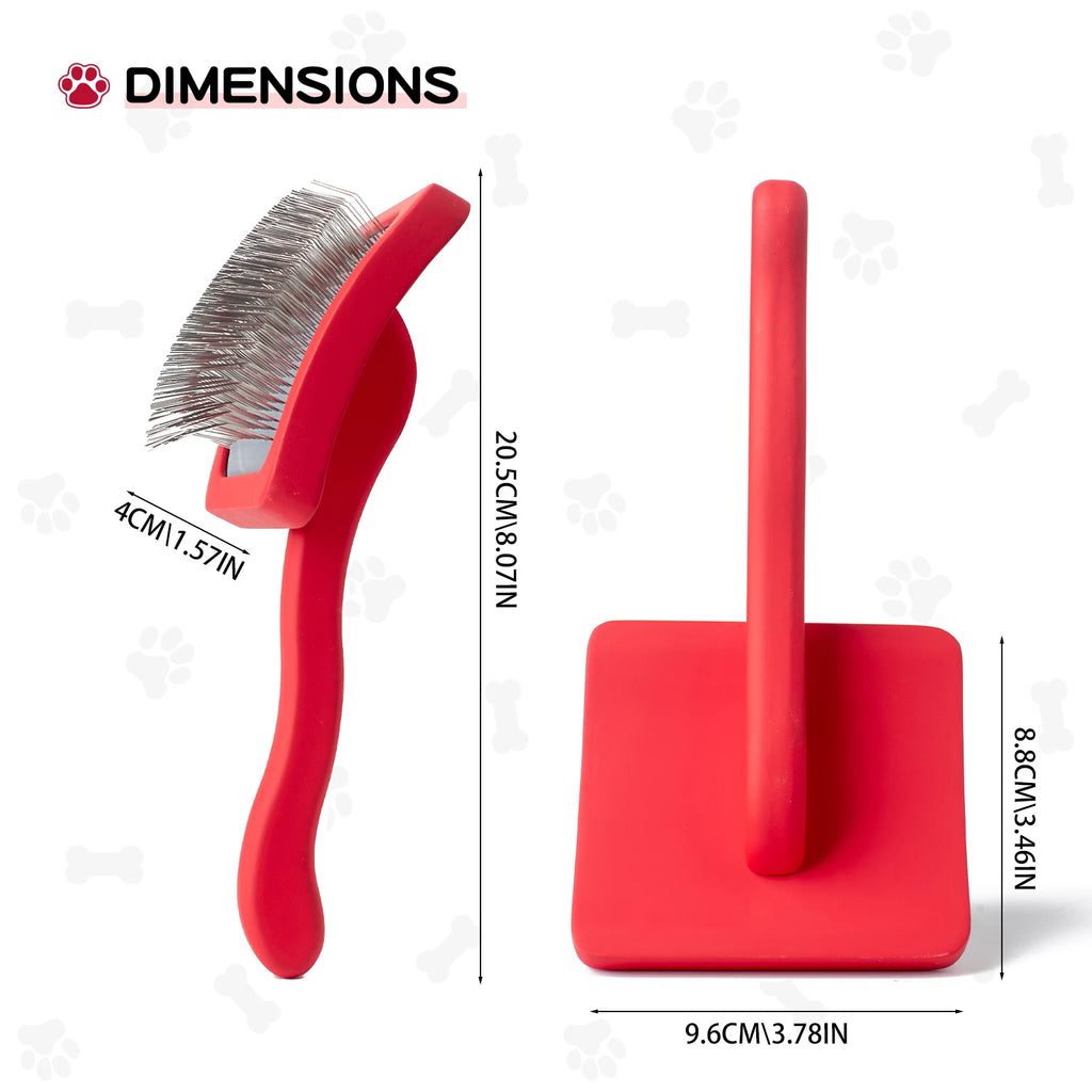 Brosse Professionnelle de Énergie Doux pour Chien et Chat, Broches en Acier Inoxydable, Peigne de Démêlage, Perte de Fourrure, Sous-Manteau
