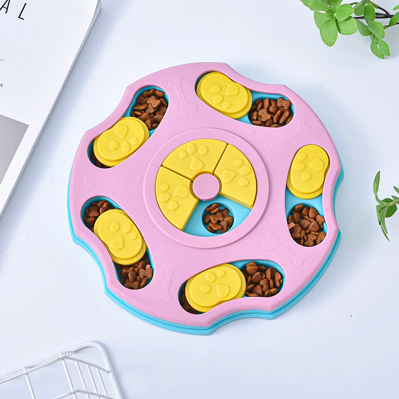 Jouets Puzzle pour chiens, mangeoire lente interactive, augmentation du qi, distributeur de nourriture antidérapant, bol à manger lente, jeux de nourriture pour chiens et chats