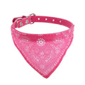 Écharpe de cou réglable en cuir pour animal de compagnie, collier bandana, accessoires pour chiot et chat