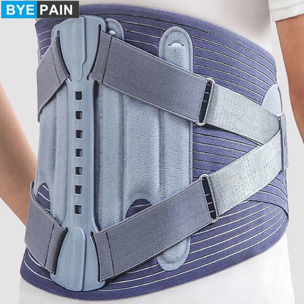 Waist Lumbar Lower Back Support Belt for Sciatica, Herniated Disc, Scoliosis Back Pain Relief, with Dual Adjustable Straps