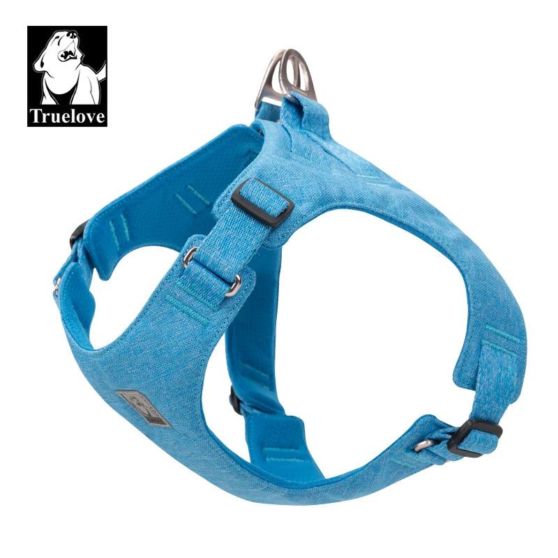 Truelove – harnais pour animaux de compagnie recyclée, haute qualité, réglable, matériau recyclé écologique, sans traction, respirant, doux et réfléchissant, TLH3012