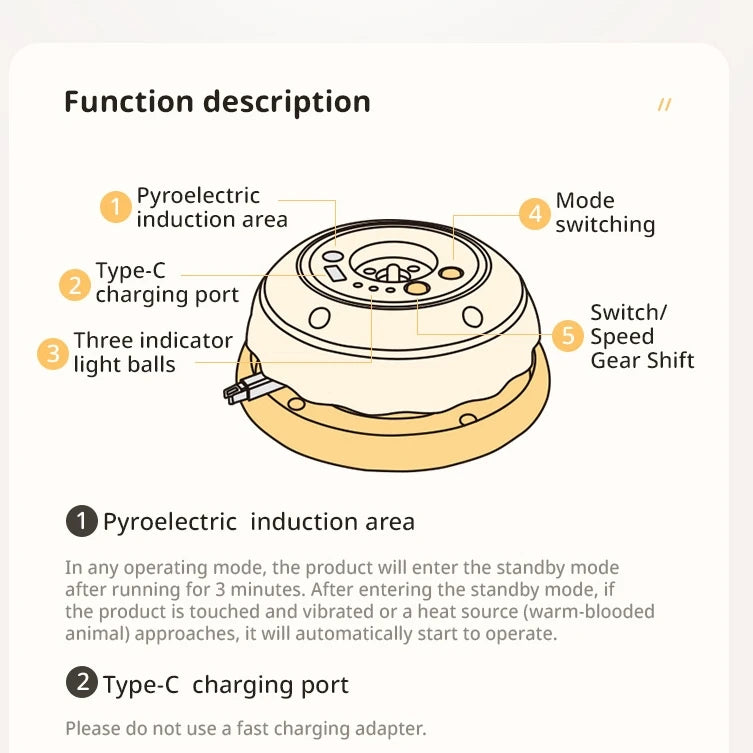 Jouet interactif 3en1 rotatif à plumes — chat