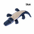 Jouet pour chien en peluche de lin, crocodile, jouet à mâcher couineur pour chien, jouet de nettoyage des dents, poupée interactive résistante