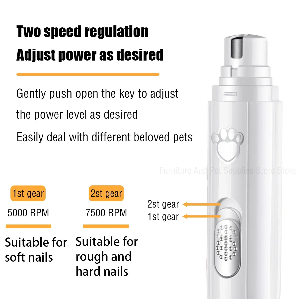 Broyeur à ongles électrique pour chien, coupe-ongles pour animaux de compagnie, Rechargeable par USB, indolore avec roue de polissage pour petits/grands animaux de compagnie