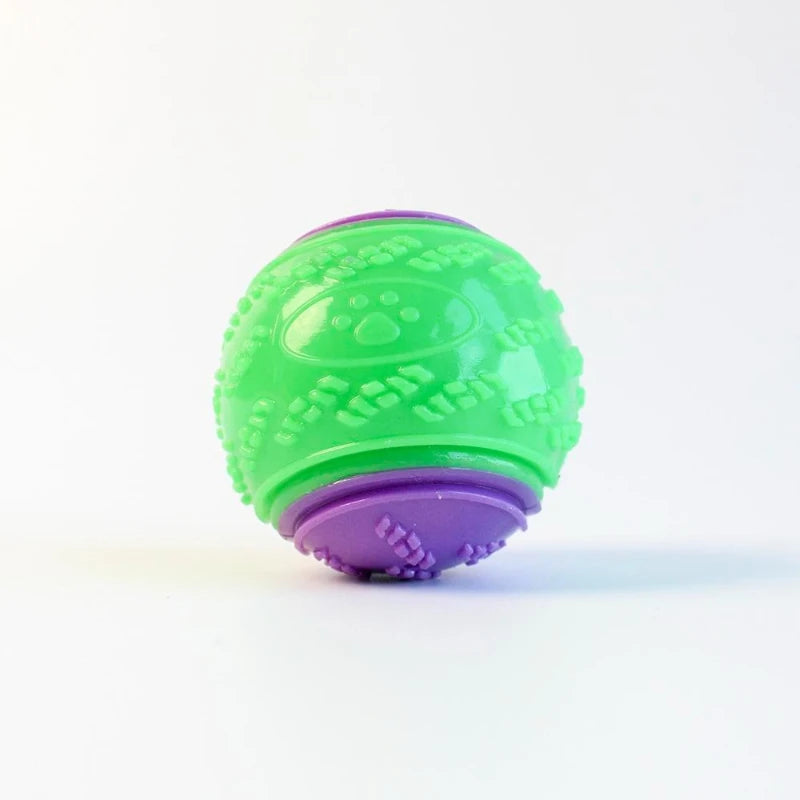 Jouet à mâcher pour chien, balle en silicone résistante aux morsures, jouet pour chiot, balle qui couine, nettoyage des dents, entraînement pour chien, fournitures pour chiens