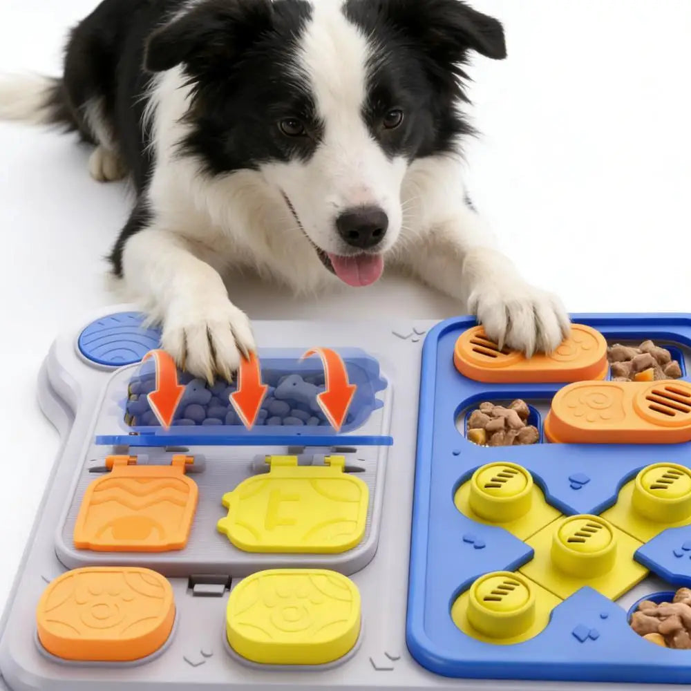 Jouet de puzzle pour chien et distributeur de friandises - Jouet de distribution de friandises pour l'entraînement du QI, Nouveauté, Idéal pour les chiens de petite/moyenne taille