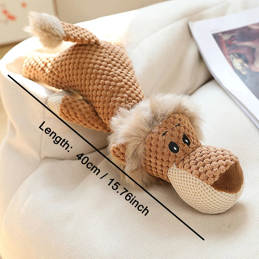 1/3 pièces grand chien jouet résistant aux morsures son en peluche Lion loup éléphant dessin animé jouet pour animaux de compagnie jouet pour chien grinçant pour chiens de petite et moyenne taille